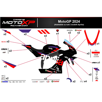 Kit Autocollants compatible avec Aprilia RSV4 2015 - 2020 - MXPKAD17404