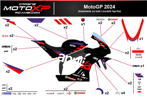 Kit adesivi compatibile con Aprilia RSV4 2009 - 2014 - MXPKAD17405