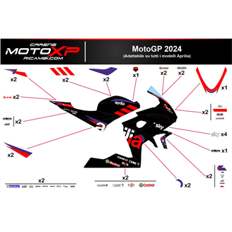 Aufkleber Satz kompatibel mit Aprilia RS 660 2020 - 2024 - MXPKAD17409