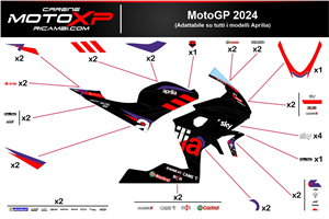 Kit de pegatinas compatible con Aprilia RS 660 2020 - 2024 - MXPKAD17409
