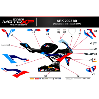 Kit Autocollants compatible avec Bmw S 1000RR 2019 - 2022 - MXPKAD17315