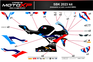 Kit Autocollants compatible avec Bmw S 1000RR 2019 - 2022 - MXPKAD17315