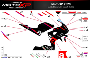 Kit Autocollants compatible avec Aprilia RS 660 2020 - 2024 - MXPKAD17437