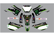 Kit de pegatinas compatible con per KAWASAKI KX 125/250 1999 - 2002 - MXPKAD13742