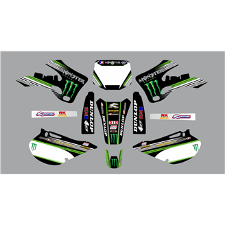 Kit Autocollants compatible avec per KAWASAKI KX 125/250 1999 - 2002 - MXPKAD13742