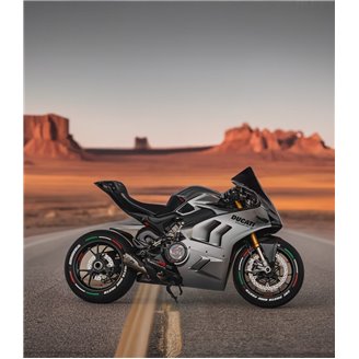 Lackierte Straße Verkleidung auf ABS mit Ducati Panigale V4 V4S fluo 2022 - 2024 - MXPCAV17660