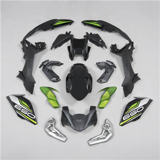 Painted street fairings in abs compatible with Kawasaki Z650 2017 - 2019 - MXPCAV17896