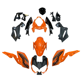 Painted street fairings in abs compatible with Kawasaki Z400 2018 - 2023 - MXPCAV17911