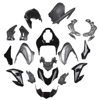 Painted street fairings in abs compatible with Kawasaki Z900 2017 - 2019 - MXPCAV17915