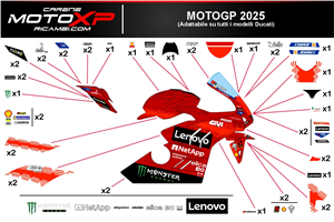 Kit adesivi compatibile con Ducati Panigale 955 V2 2020 - 2024 - MXPKAD17966
