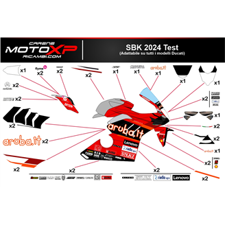 Kit adesivi compatibile con Ducati Panigale V4 V4S 2022 - 2024 - MXPKAD17061