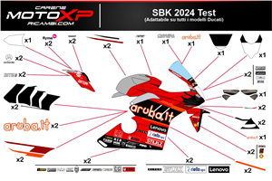 Kit adesivi compatibile con Ducati Panigale V4 V4S 2022 - 2024 - MXPKAD17061