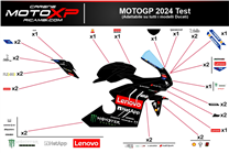 Sticker set compatible with Ducati Panigale V4 V4S 2022 - 2024 - MXPKAD17230