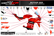 Sticker set compatible with Ducati Panigale V4 V4S 2025 - MXPKAD118018