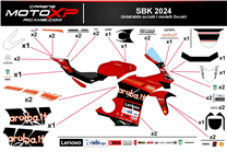 Sticker set compatible with Ducati Panigale V4 V4S 2025 - MXPKAD118017