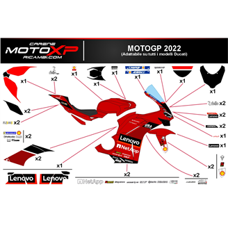 Kit adesivi compatibile con Ducati Panigale V4 V4S 2025 - MXPKAD118013