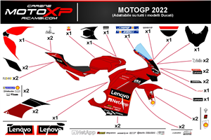Kit de pegatinas compatible con Ducati Panigale V4 V4S 2025 - MXPKAD118013