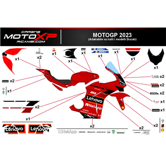 Kit Autocollants compatible avec Ducati Panigale V4 V4S 2025 - MXPKAD118010