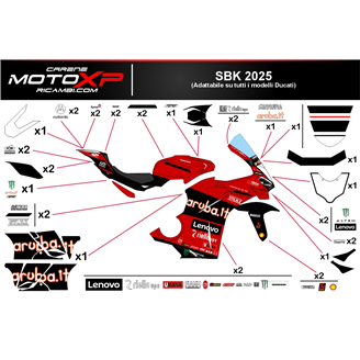 Sticker set compatible with Ducati Panigale V4 V4S 2025 - MXPKAD118077