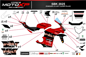 Kit adesivi compatibile con Ducati Panigale V4 V4S 2025 - MXPKAD118077