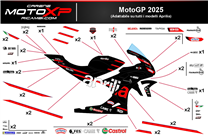 Aufkleber Satz kompatibel mit Aprilia RSV4 2009 - 2014 - MXPKAD18083