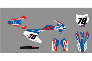 Kit Autocollants compatible avec per GASGAS MC 65 2021 - 2022 - MXPKAD18183