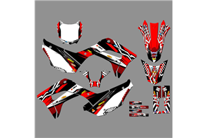 Kit Autocollants compatible avec per HONDA CRF 110F 2019 - 2021 - MXPKAD18189