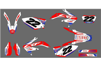 Kit adesivi compatibile con per HONDA CRF 250X 2004 - 2020 - MXPKAD16002