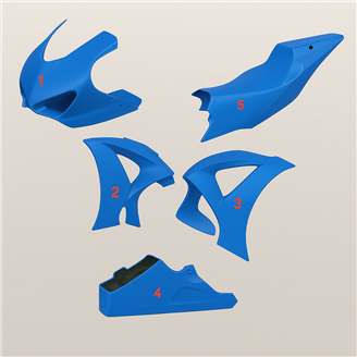 Painted Race Fairings Suzuki Gsxr 1000 2017 - 2024 in 2 Colours like the picture + stickers for free - MXPCRV6999