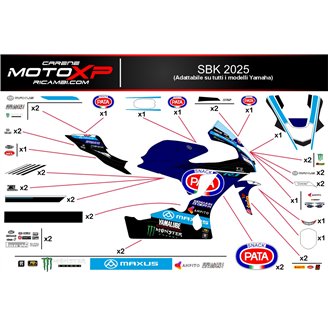 Sticker set compatible with Yamaha R1 2020 - 2025 - MXPKAD18274