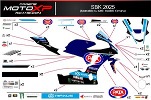 Kit de pegatinas compatible con Yamaha R6 2017 - 2024 - MXPKAD18277