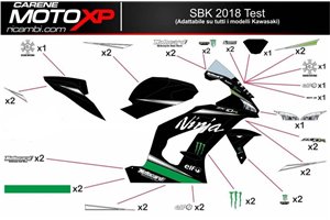 Sticker set compatible with Kawasaki Ninja ZX4-RR 2024 - 2025 - MXPKAD18336