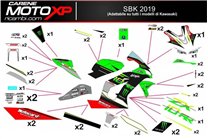Kit adesivi compatibile con Kawasaki Ninja ZX4-RR 2024 - 2025 - MXPKAD18334