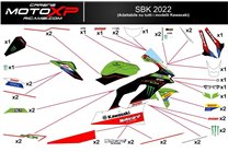 Sticker set compatible with Kawasaki Ninja ZX4-RR 2024 - 2025 - MXPKAD18331