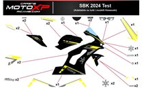 Kit adesivi compatibile con Kawasaki Ninja ZX4-RR 2024 - 2025 - MXPKAD18329
