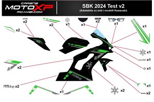 Sticker set compatible with Kawasaki Ninja ZX4-RR 2024 - 2025 - MXPKAD18328