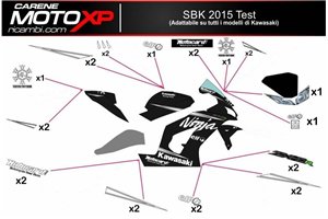Sticker set compatible with Kawasaki Ninja ZX4-RR 2024 - 2025 - MXPKAD18326