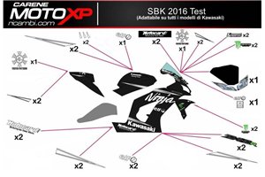 Sticker set compatible with Kawasaki Ninja ZX4-RR 2024 - 2025 - MXPKAD18325