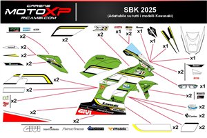 Kit de pegatinas compatible con Kawasaki Zx10R 2021 - 2025 - MXPKAD18344