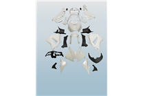 Honda Cbr 600 RR 2013 - 2018 Complete and unpainted fairing in abs with front fender - MXPCAD4671