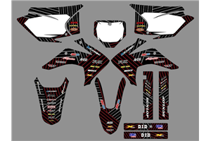 Kit de pegatinas compatible con per HONDA CRF 230F BIKER 2019 - MXPKAD18474