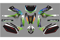 Aufkleber Satz kompatibel mit per KAWASAKI DTX 250 2008 - 2018 - MXPKAD18736