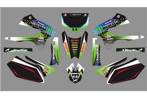 Sticker set compatible with per KAWASAKI DTX 250 2008 - 2018 - MXPKAD18736