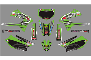 Sticker set compatible with per KAWASAKI DTX 250 2008 - 2018 - MXPKAD18727