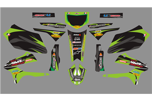 Sticker set compatible with per KAWASAKI DTX 250 2008 - 2018 - MXPKAD18722