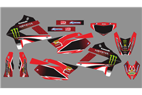 Aufkleber Satz kompatibel mit per KAWASAKI DTX 250 2008 - 2018 - MXPKAD18709