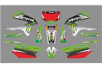 Aufkleber Satz kompatibel mit per KAWASAKI DTX 250 2008 - 2018 - MXPKAD18708