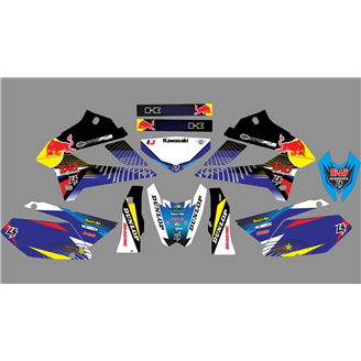 Kit de pegatinas compatible con per KAWASAKI DTX 250 2008 - 2018 - MXPKAD18702