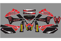 Aufkleber Satz kompatibel mit per KAWASAKI DTX 250 2008 - 2018 - MXPKAD18699