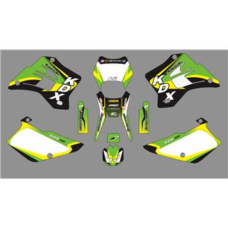 Kit adesivi compatibile con per KAWASAKI KDX 200 220 1995 - 2008 - MXPKAD18739